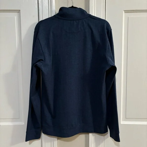 Vineyard Vines Navy Blue Herringbone Half Zip Pullover Small - Picture 2 of 9